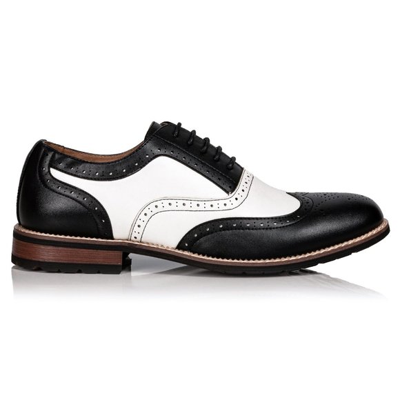 Metrocharm MC315 Black Men's Lace Up Oxford Shoe - Picture 2 of 7
